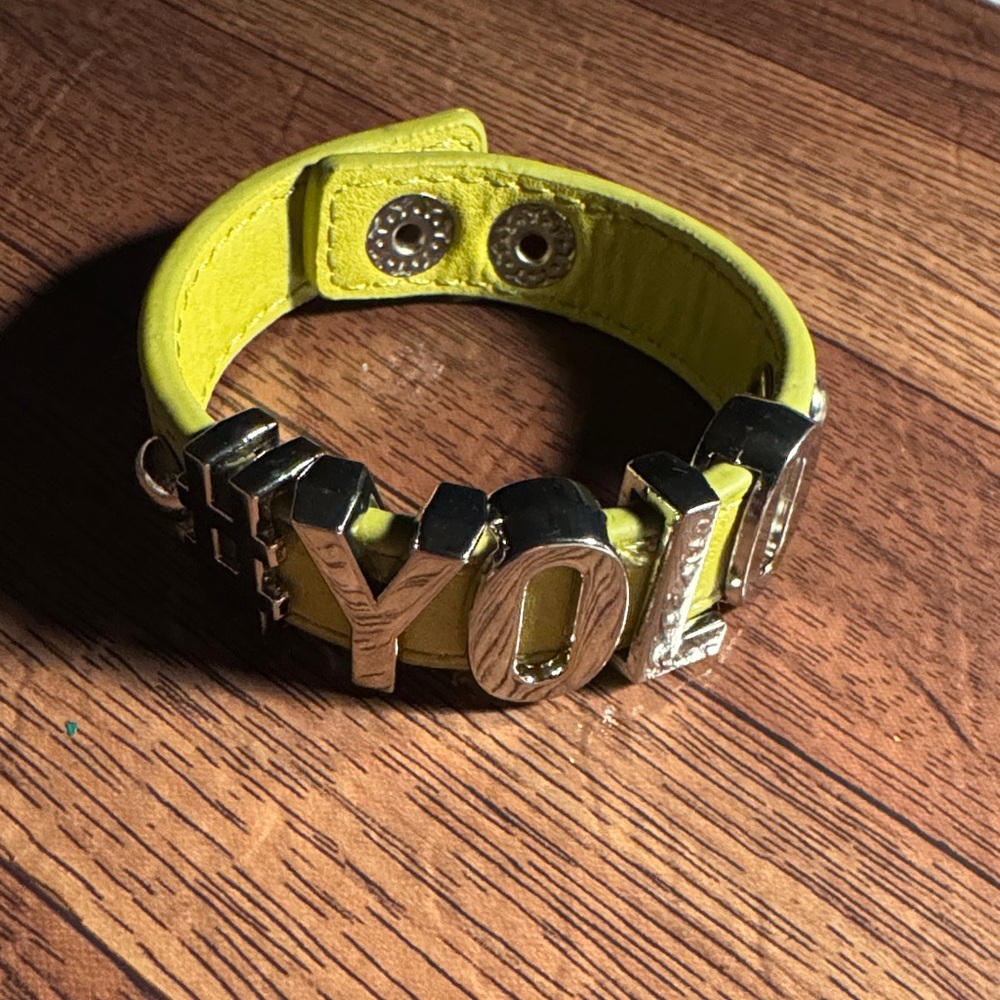 BCBGeneration Yellow Bracelet with Black #YOLO